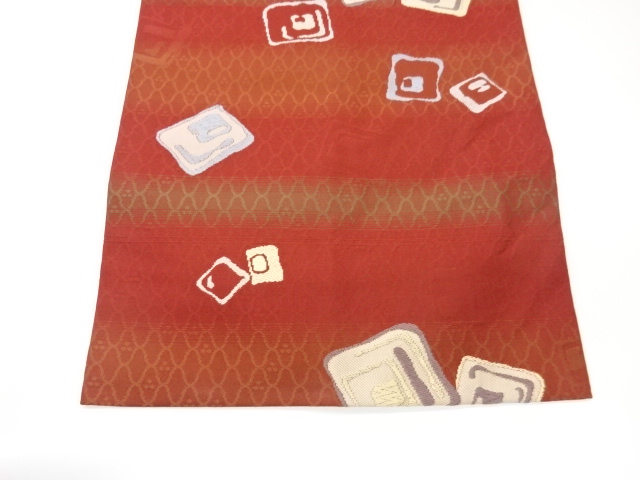  色紙散らし模様織出し名古屋帯